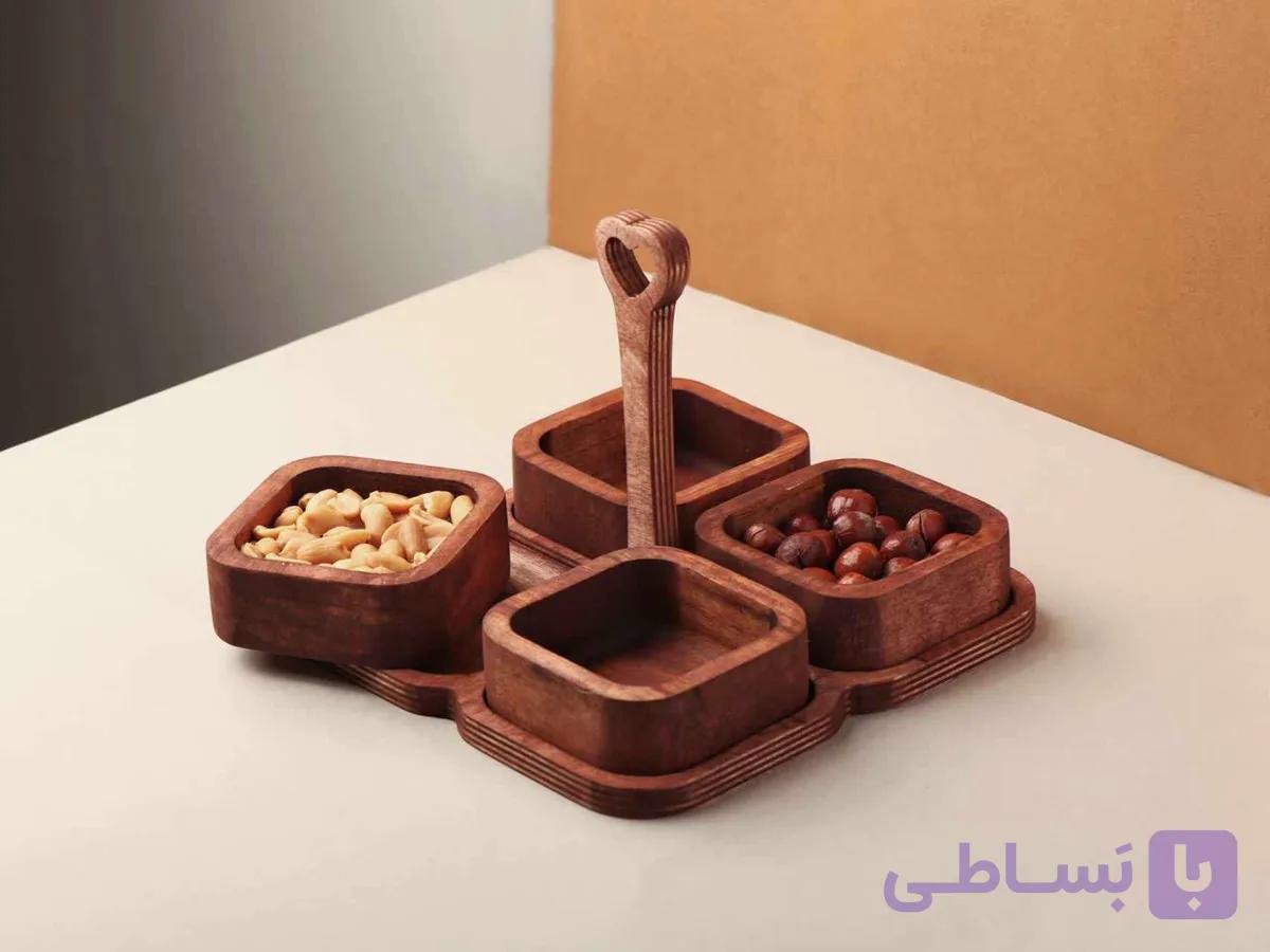 اردو خوری چوبی ایت مربع 6 پارچه