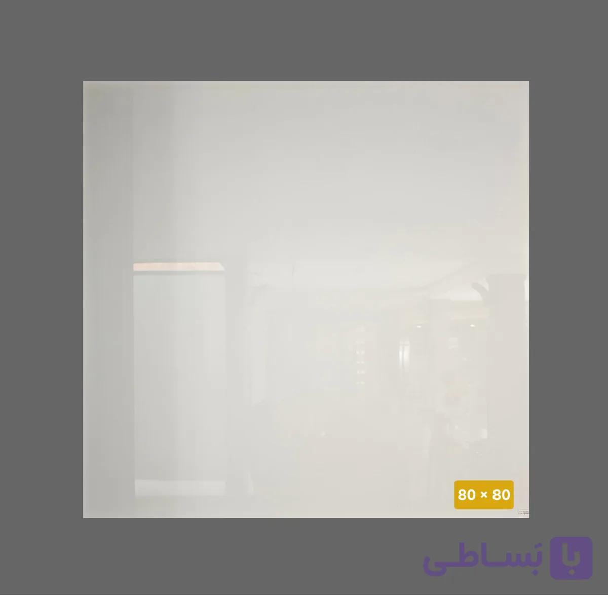 سرامیک سوپر سفید 80 در 80 پرسلان فول پولیش پارس — تصویر 1