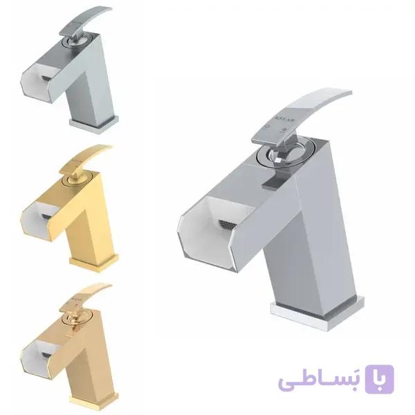 شیر دستشویی پایه بلند کلار مدل فلت آبشاری — تصویر 1