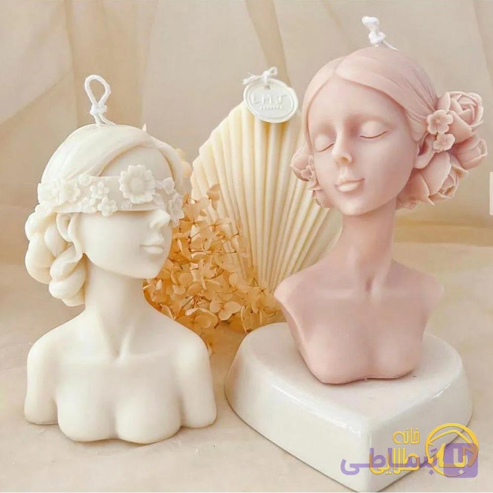 شمع دکوراتیو مدل الیزابت بزرگ با چشم بند — تصویر 1