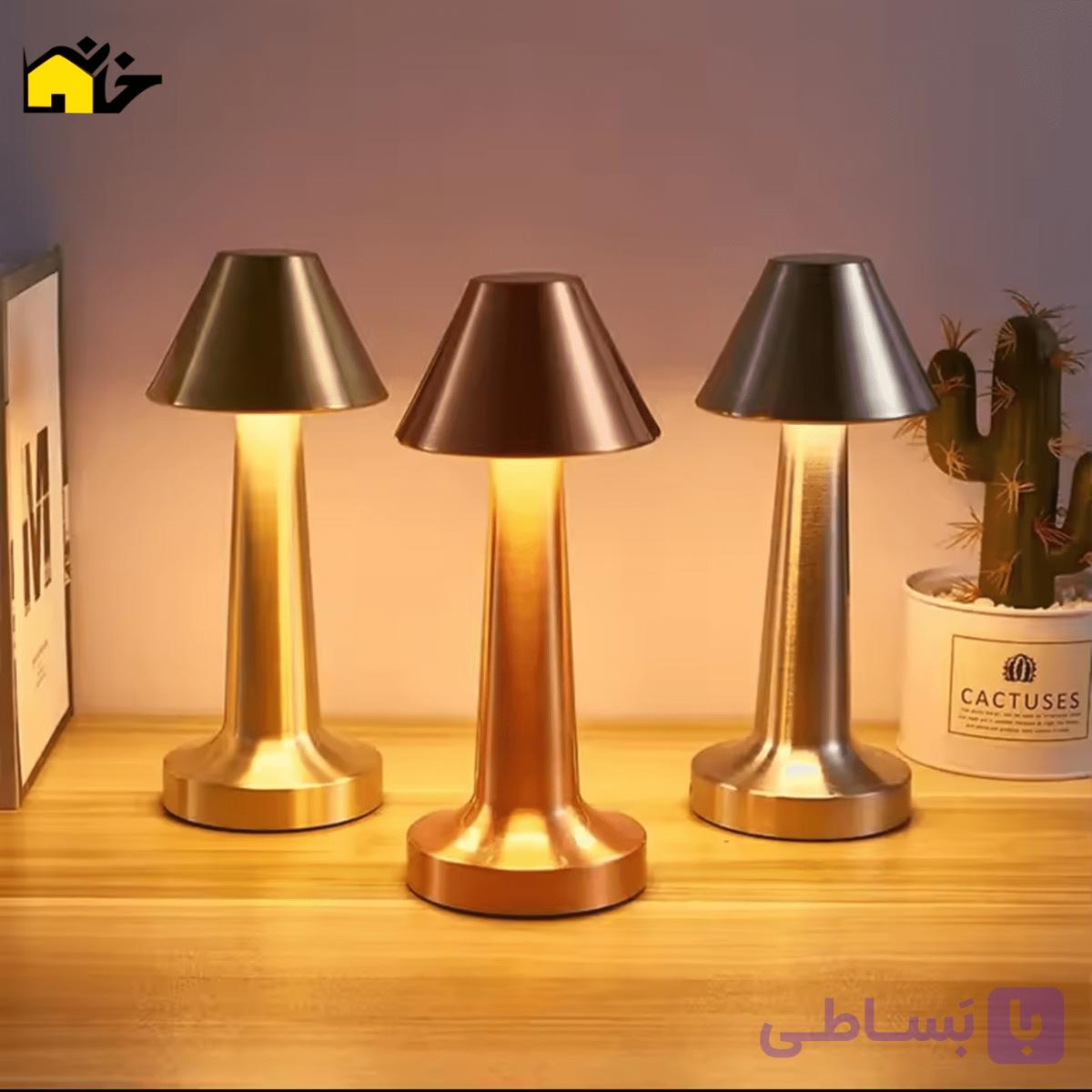 چراغ خواب شارژی لمسی مدل چتری — تصویر 1