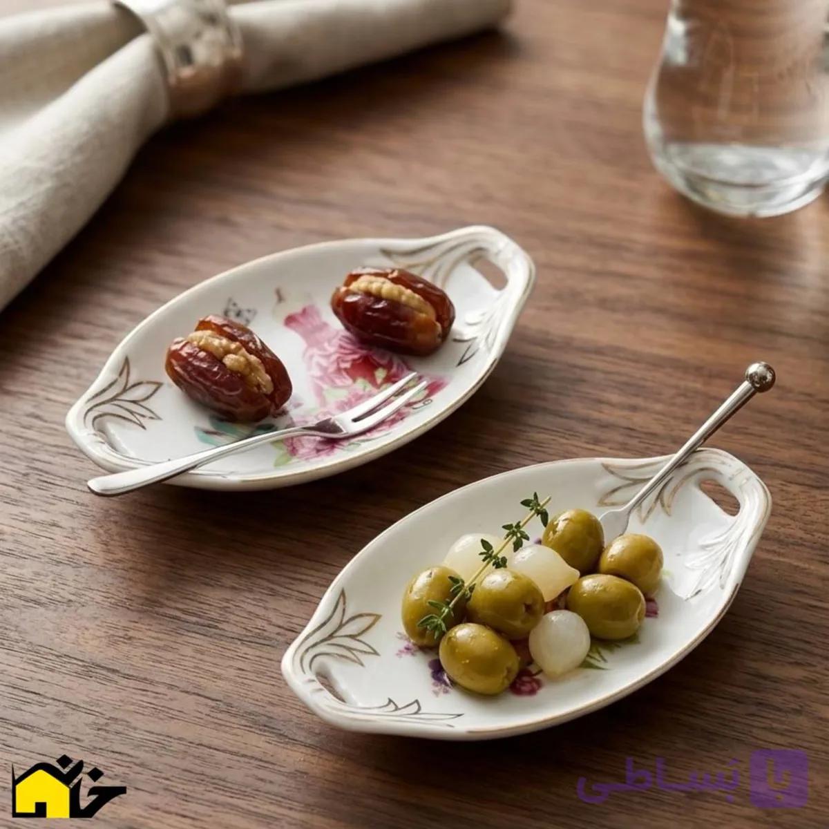 خرما خوری سرامیکی جفتی مدل انگلیش هوم — تصویر 1