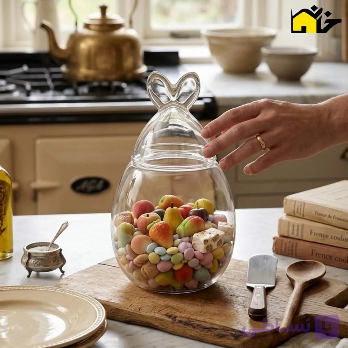 شکلات خوری شیشه ای خرگوش مدل مایا — تصویر 1