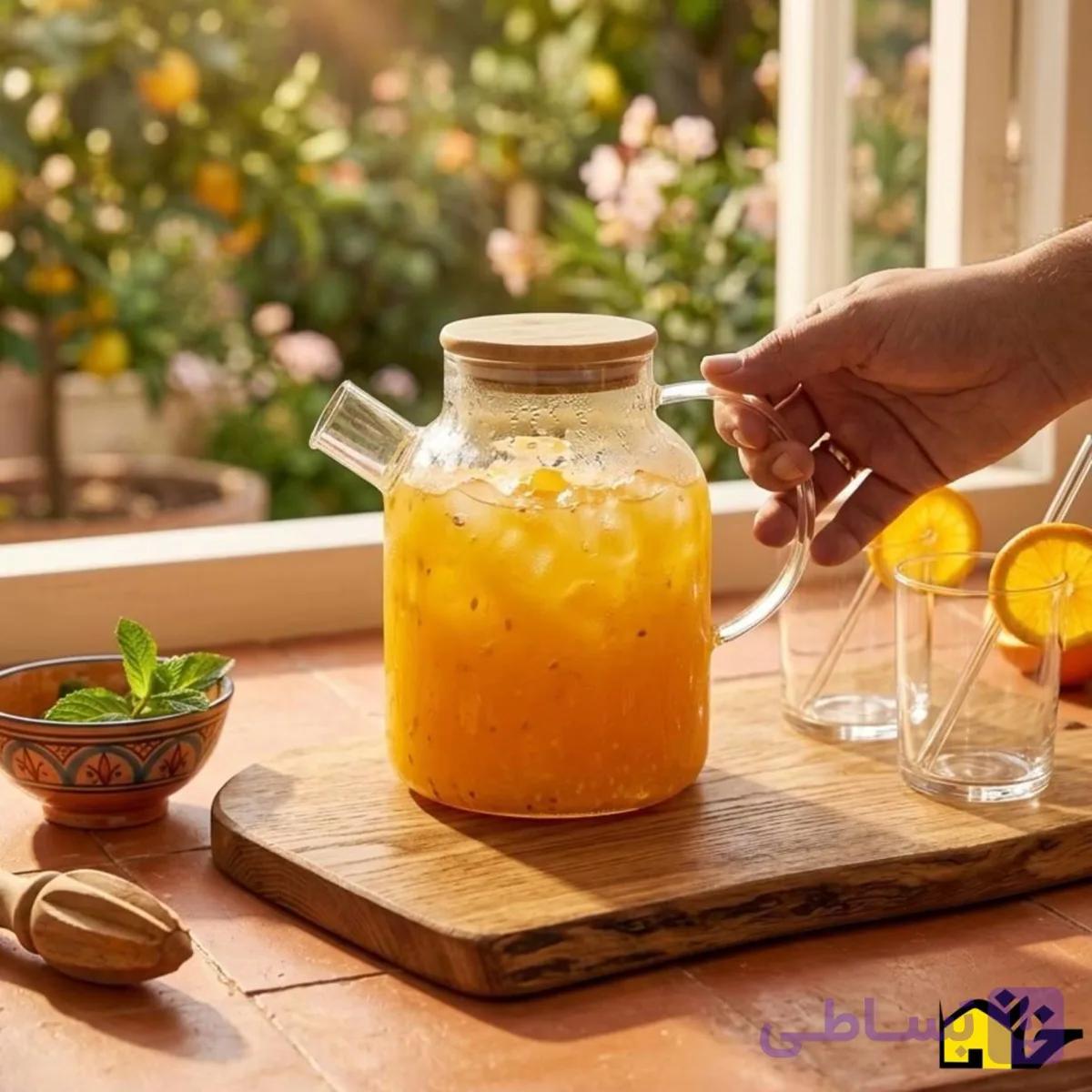 قوری پیرکس درب بامبو مدل 1700 میل — تصویر 1