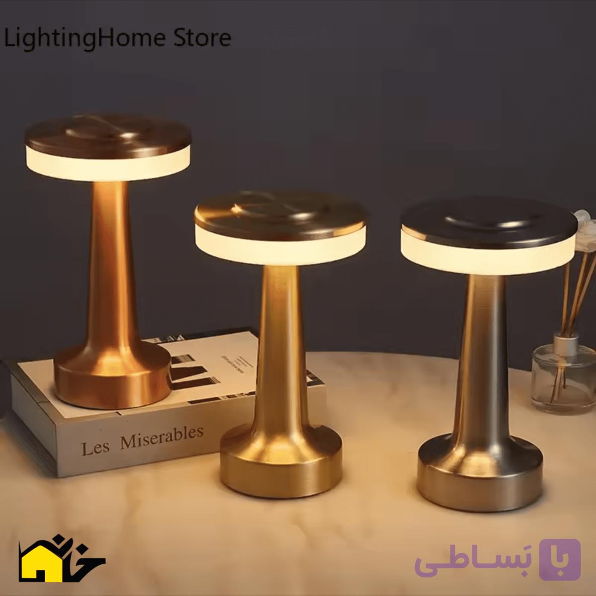 چراغ خواب شارژی لمسی مدل بزرگ — تصویر 1