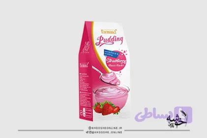پودینگ توت فرنگی فرمند