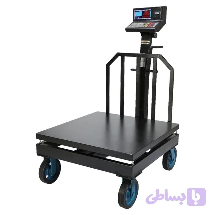 باسکول محک 2 تن مدل 13000 پلاس پرینتردار سینی 120×120 سانتی ‌متر چرخدار
