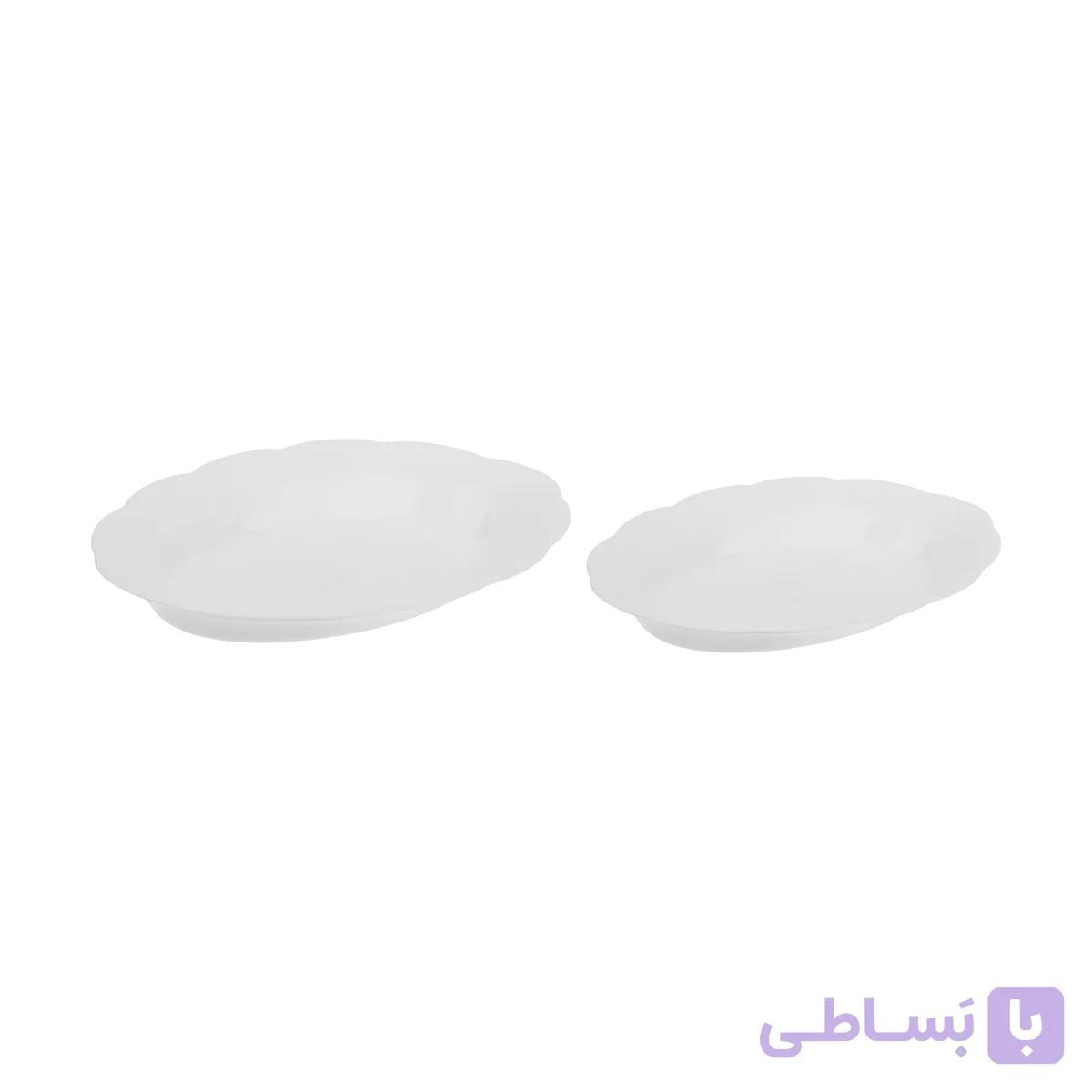 ظرف سرو دینو مدل نیلوفری ورژن 2 مجموعه 2 عددی — تصویر 1