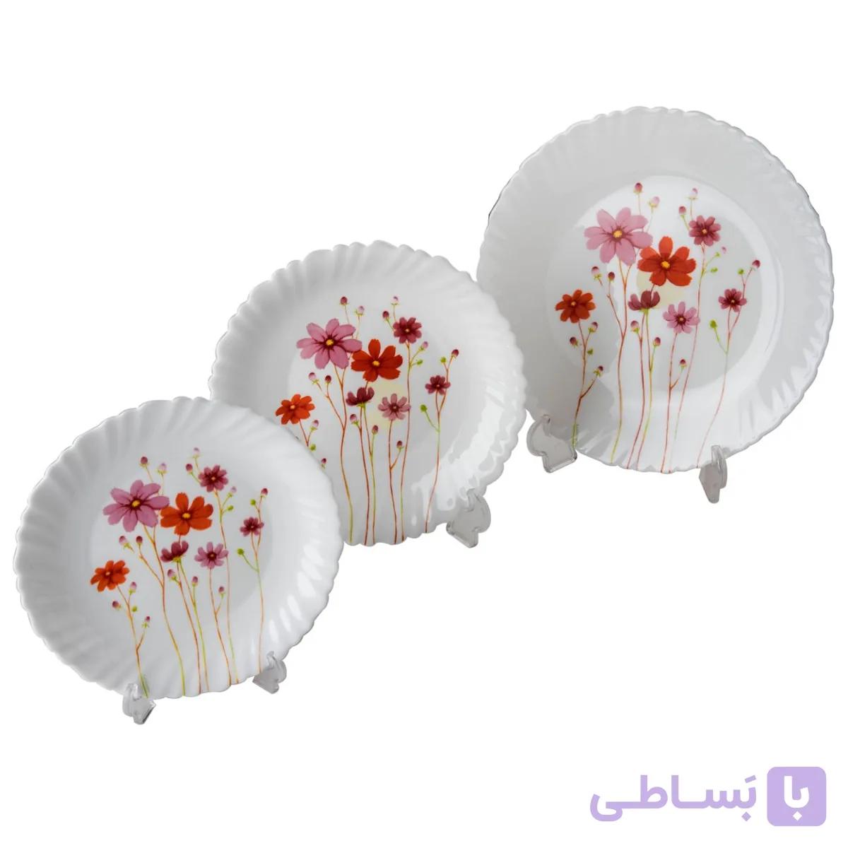 سرویس غذاخوری 18 پارچه لومینارک طرح کانتری فلاورز — تصویر 1