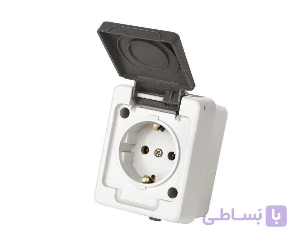 پریز برق ارتدار روکار پارت مدل برکه — تصویر 1
