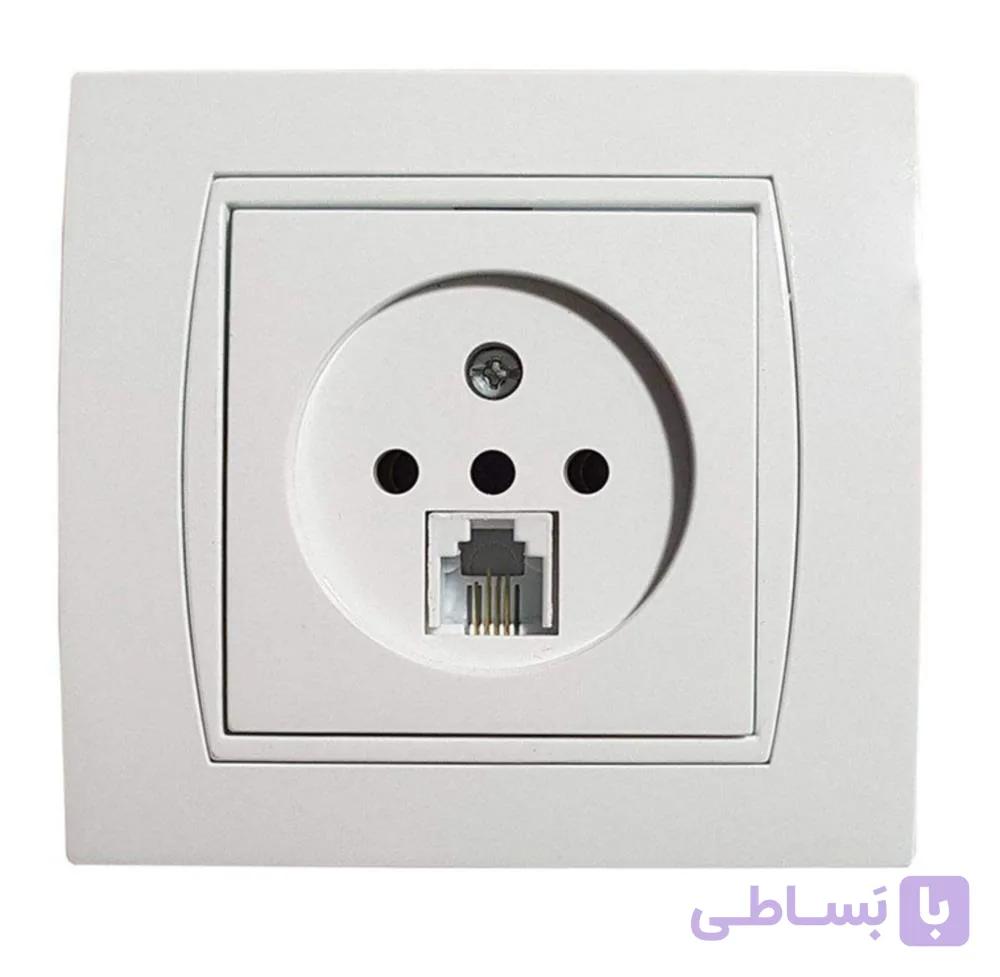 پریز تلفن دو منظوره آذین پارت الکتریک