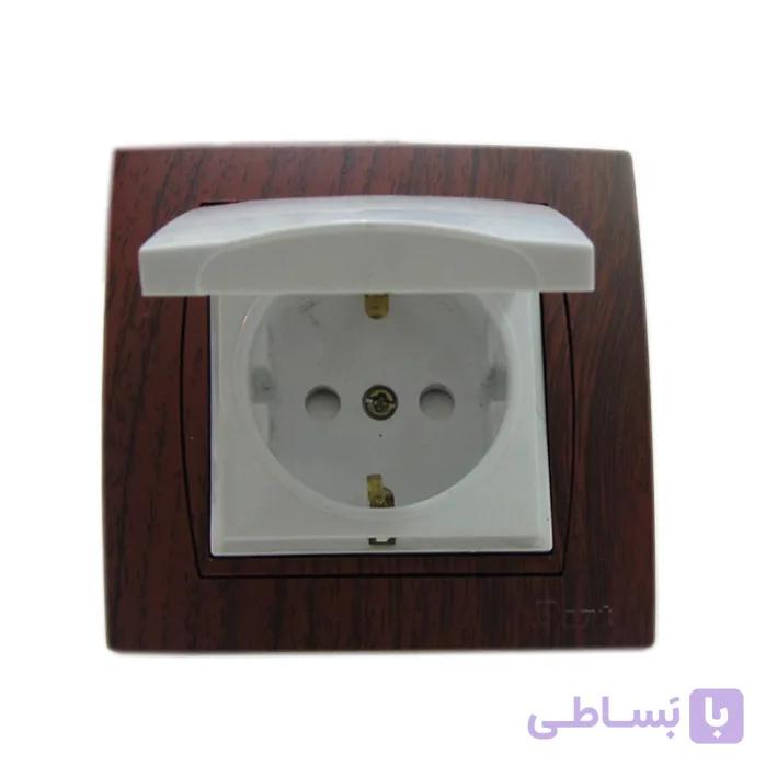 پریز برق دربدار طرح چوب پارت الکتریک — تصویر 1