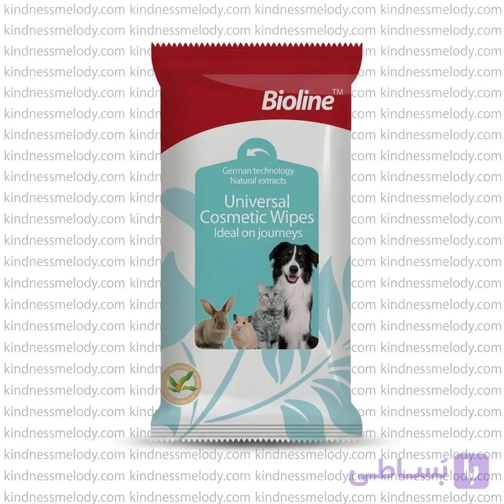 دستمال مرطوب سگ و گربه و جوندگان بایولاین Bioline Pet Wipes for Dogs Cats and Rodents 10 Pack بسته ۱۰ عددی