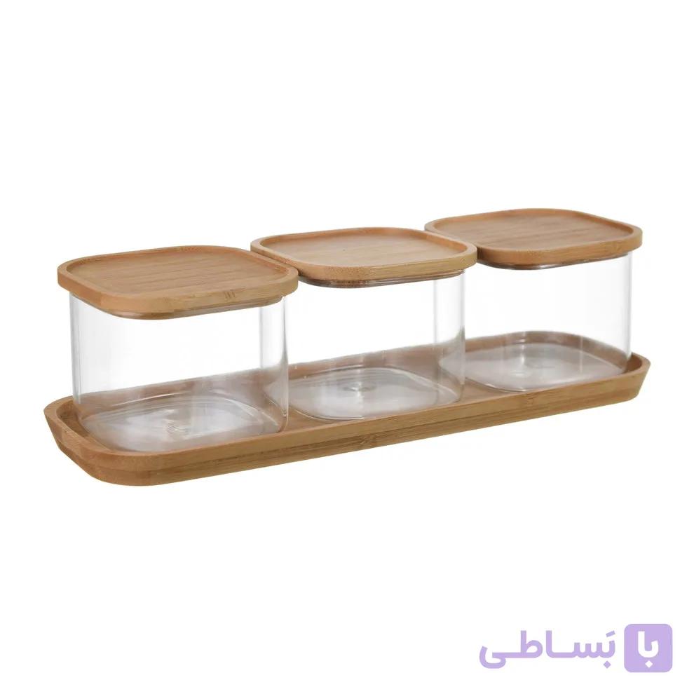 ست آجیل خوری بامبو اولالا سه عددی 7154 — تصویر 1