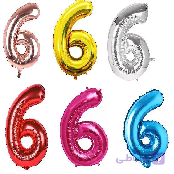 بادکنک فویلی عدد 6