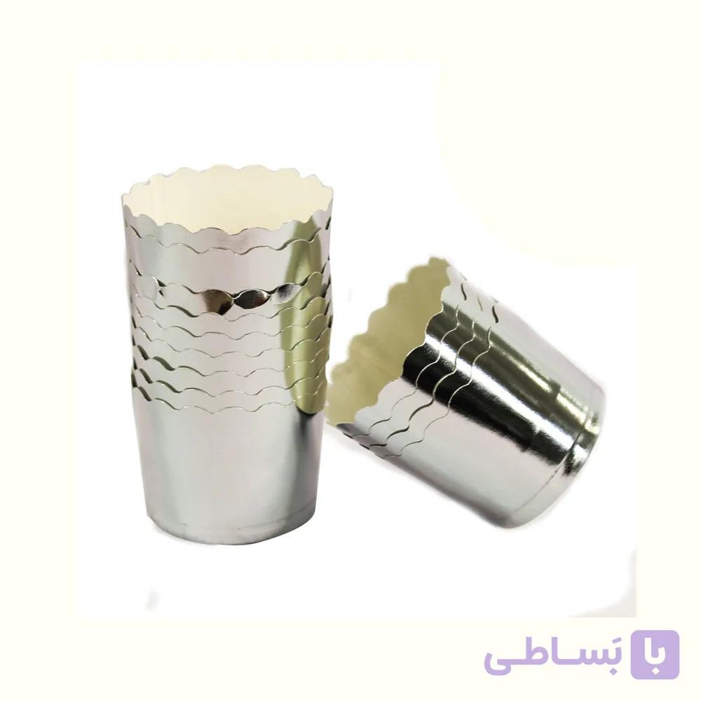 کپسول کاپ کیک لیزری نقره ای تکی — تصویر 1