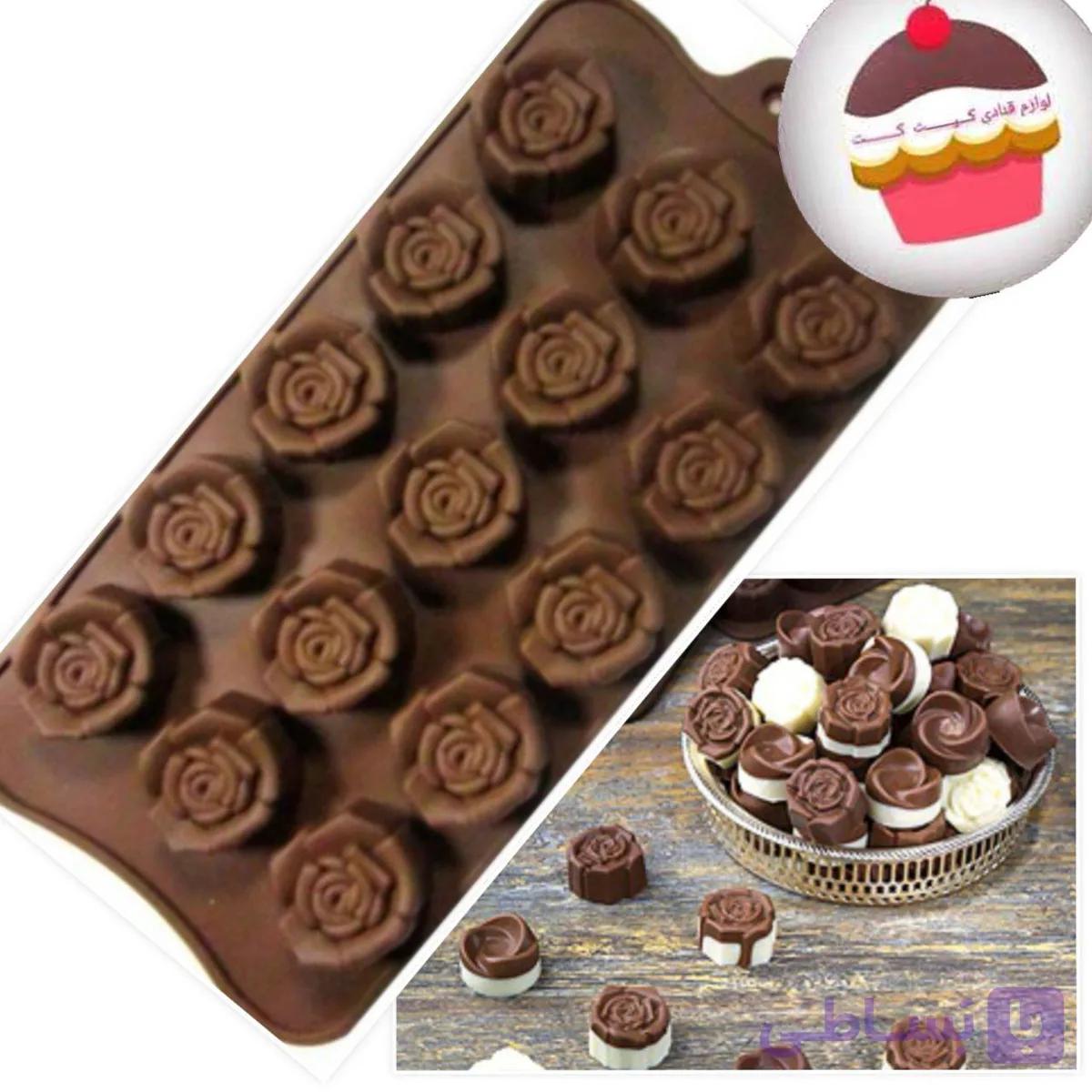 قالب شکلات گل رز
