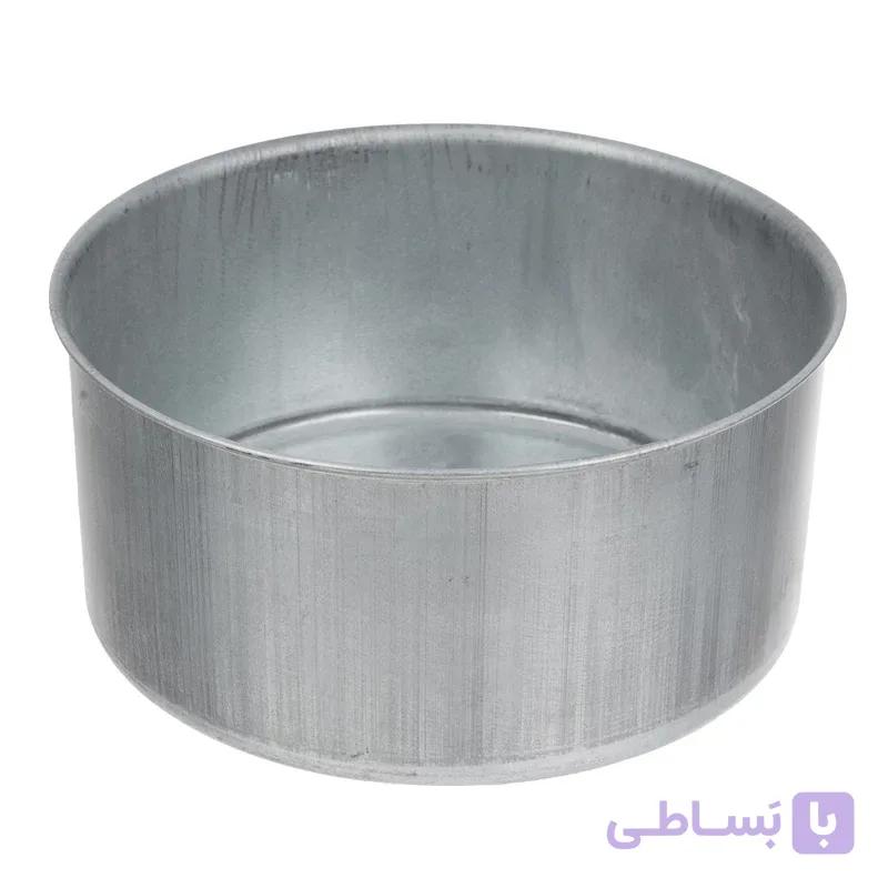 قالب کیک گرد گالوانیزه قطر ۲۲ سانت لبه بلند — تصویر 1