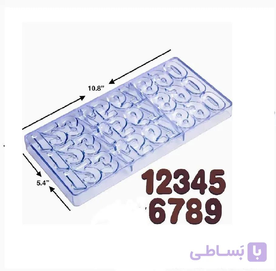 قالب پلی کربنات اعداد لاتین — تصویر 1