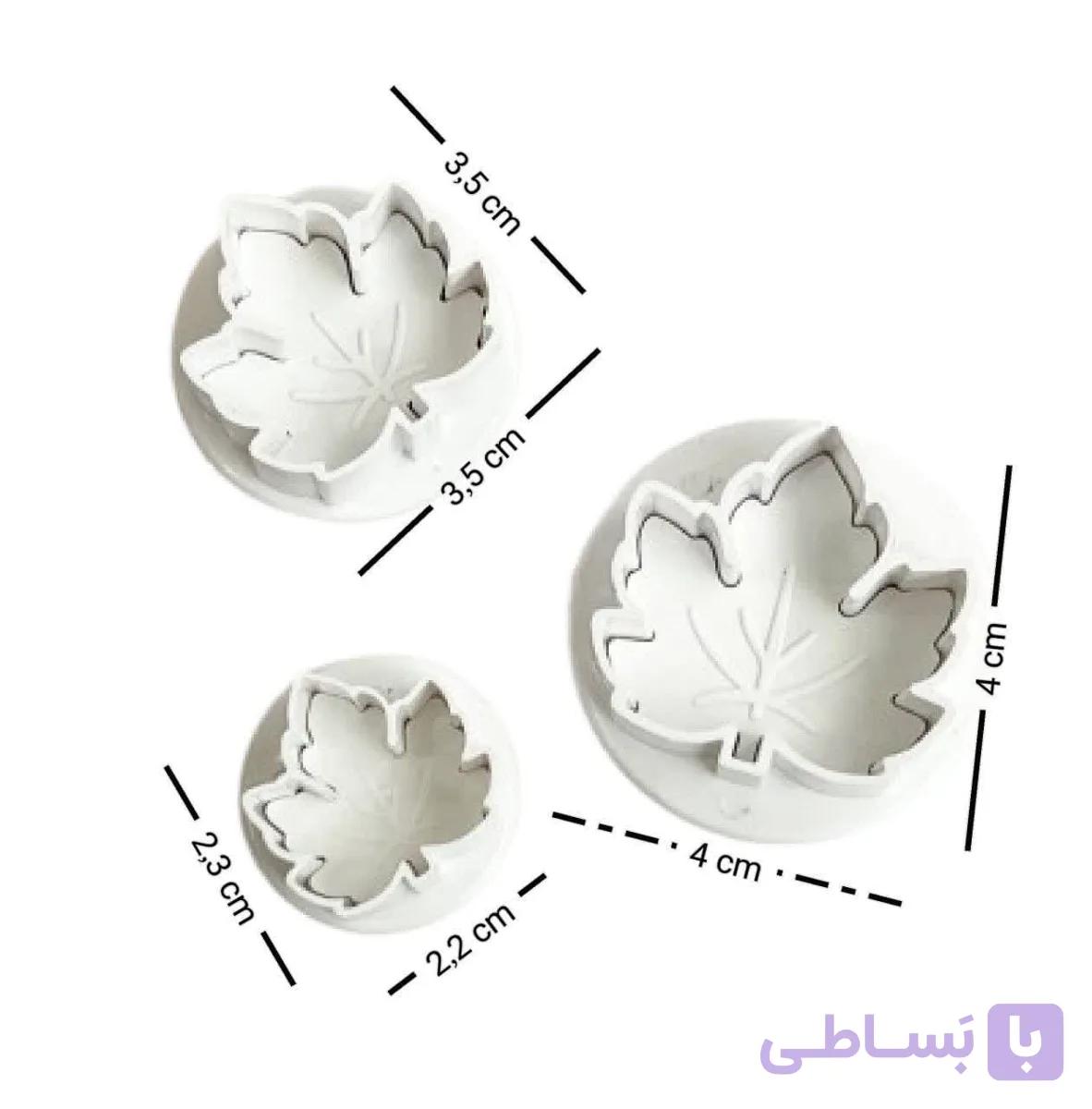 کاتر فشاری برگ پاییزی 3عددی — تصویر 1