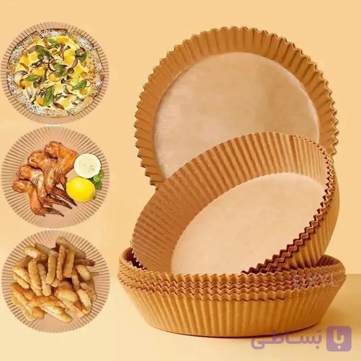 کاغذ نسوز سرخ کن هواپز گرد مجموعه 100 عددی سایز 20 — تصویر 1