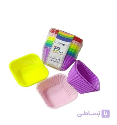 قالب سیلیکونی کاپ کیک مربع — تصویر 1