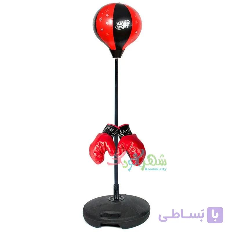کیسه بوکس کودک پایه‌دار [ارتفاع قابل تنظیم] — تصویر 1