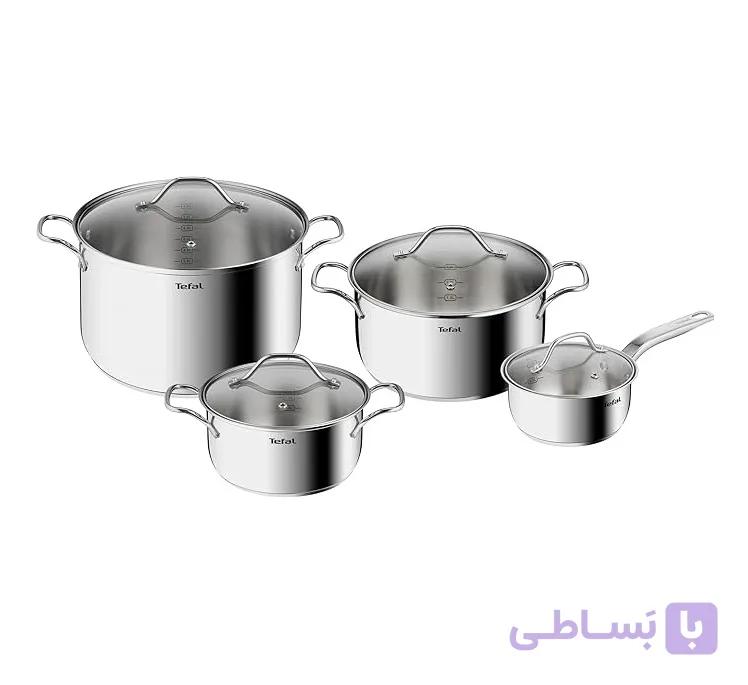 سرویس قابلمه تفال 8 پارچه استیل مدل B864S874 — تصویر 1