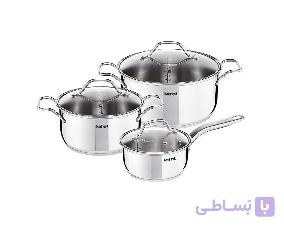 سرویس قابلمه تفال 6 پارچه استیل مدل B864S674 — تصویر 1