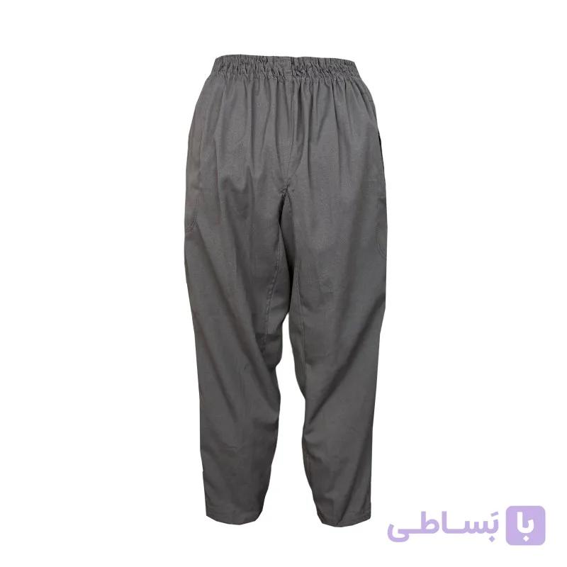 شلوار راحتی مردانه کردی پارچه تترون کمر کش دار کد 101 — تصویر 1