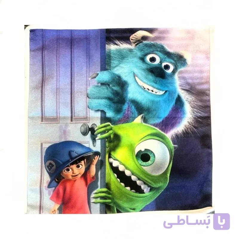 حوله دست و صورت مدل خانه هیولا و سالیوان طرح دستمال سایز 31×31 سانتی متر — تصویر 1