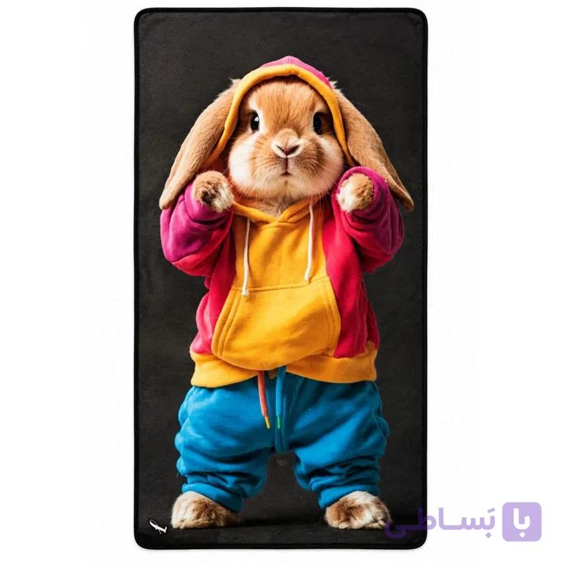 حوله ورزشی میکرو پنبه سایز ۵۰×۱۰۰ سانتی‌متر مدل خرگوش کد A379 — تصویر 1