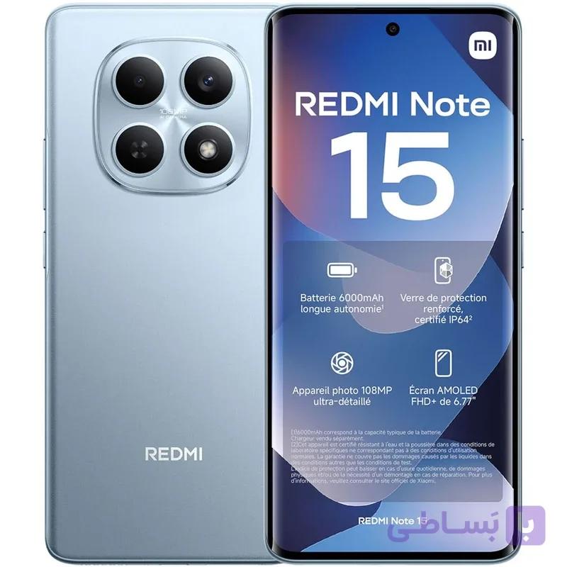 گوشی موبایل شیائومی مدل Redmi Note 15 4G | حافظه 256 رم 8 گیگابایت (همراه با شارژر) — تصویر 1