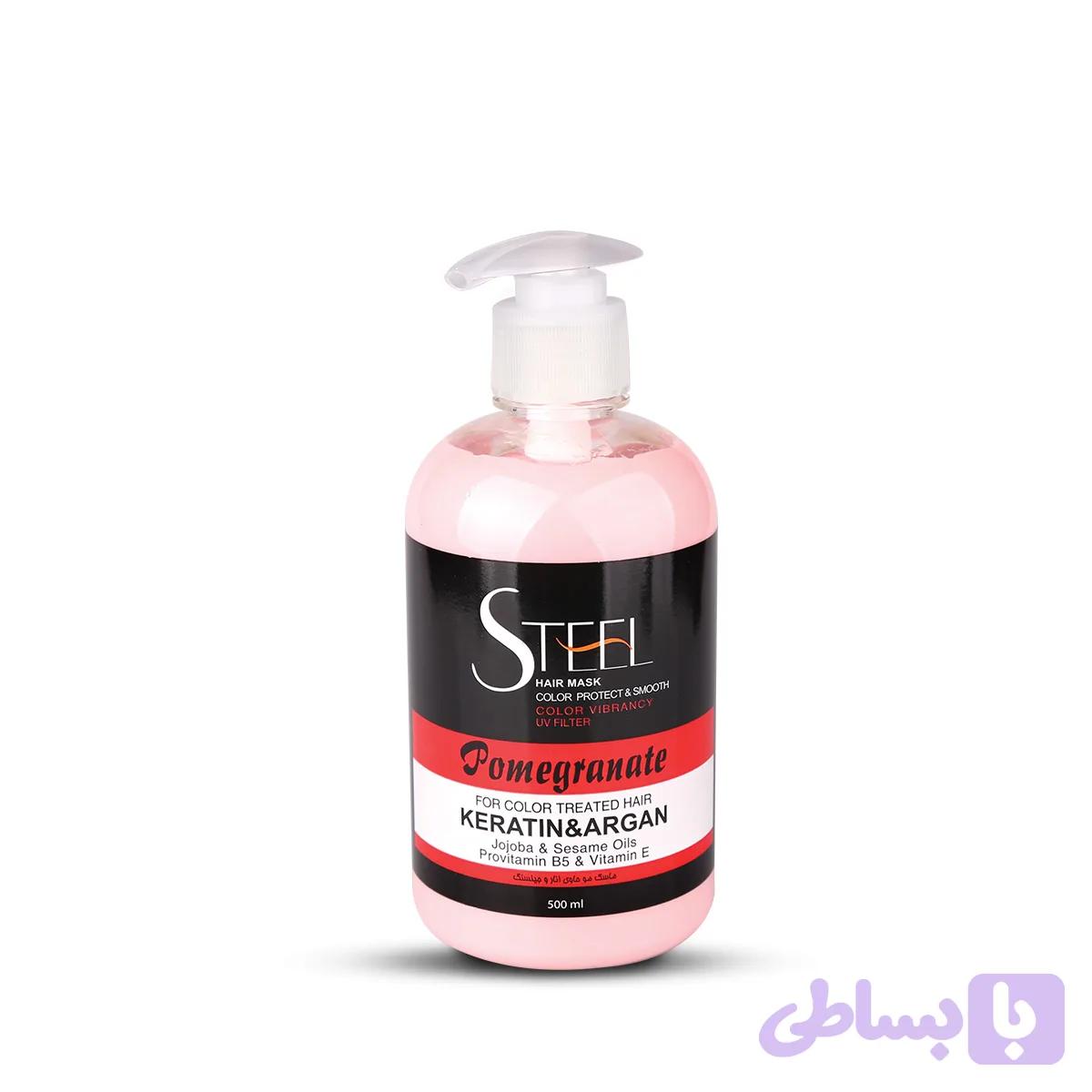 ماسک موی تثبیت کننده رنگ مو با رایحه انار و جنسینگ استیل