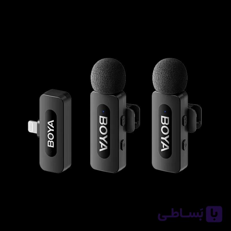 میکروفون یقه ای بویا مدل BY-V2 V2.0 BOYA ا دو مخاطب با پورت لایتنینگ — تصویر 1