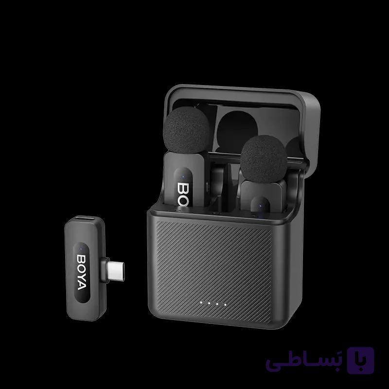 میکروفون یقه‌ ای بویا مدل by-v30 BOYA ا دو مخاطب با پورت type c — تصویر 1