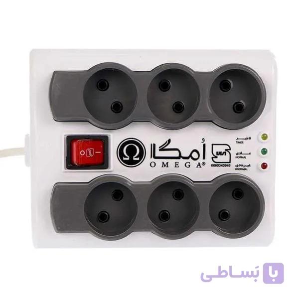 محافظ برق استاندارد 6 خانه امگا 5 متری مدل P6000