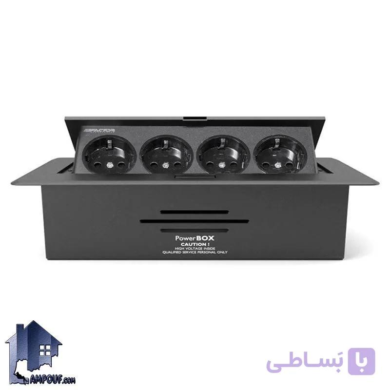 پریز برق توکار فکتور +HPO1 کد LLF214 — تصویر 1