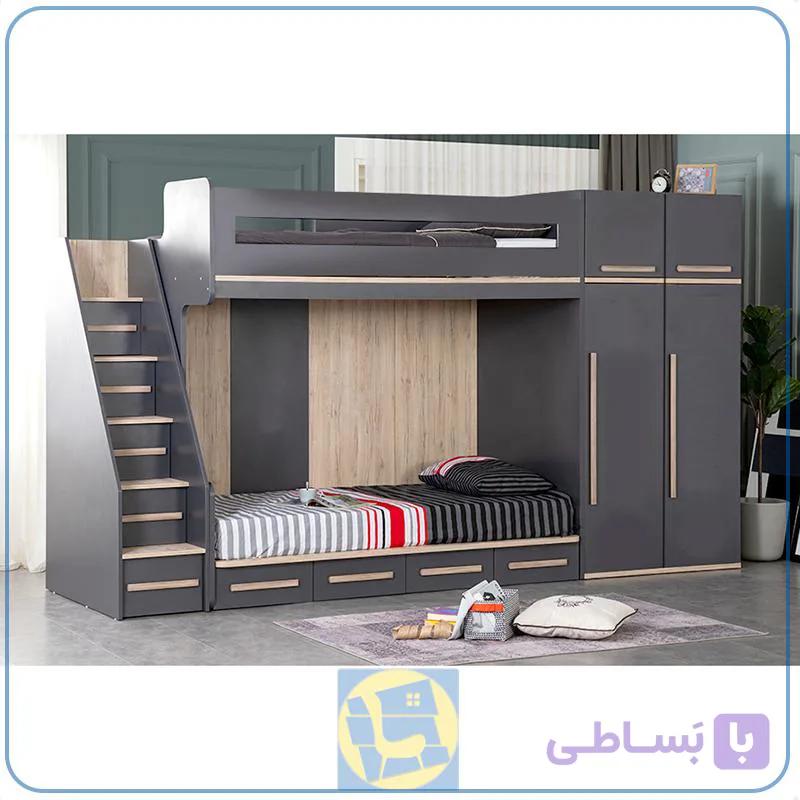تخت خواب دو طبقه TBJ160 — تصویر 1