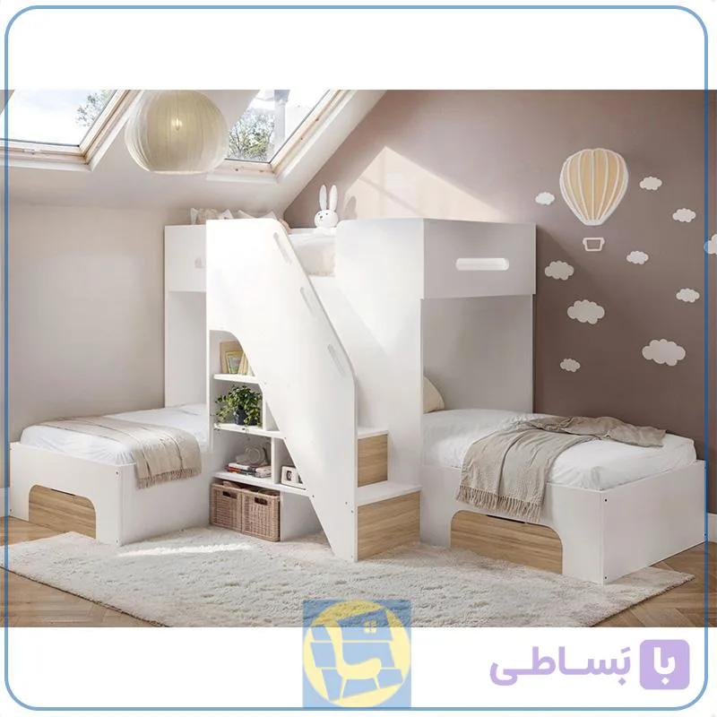 تخت خواب دو طبقه سه نفره TBJ163 — تصویر 1
