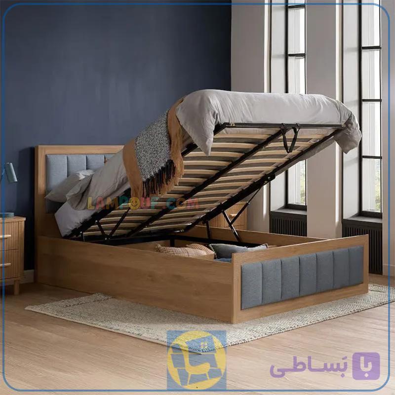 تخت خواب دو نفره جکدار DBJ231 — تصویر 1
