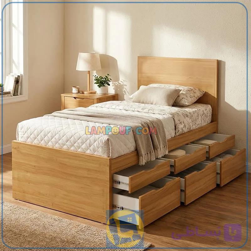 تخت خواب یک نفره SBJ315 — تصویر 1