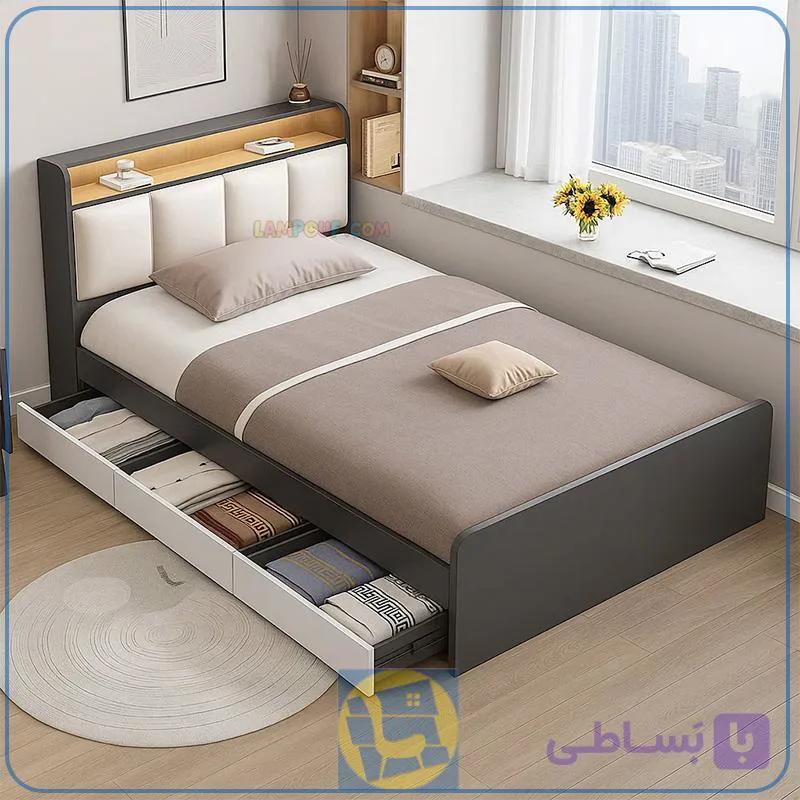 تخت خواب یک نفره SBJ301 — تصویر 1