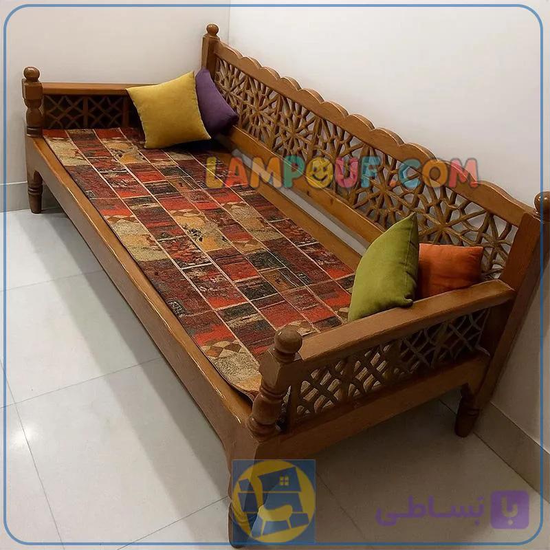 تخت سنتی سه نفره 60*160مدل TrK256 — تصویر 1