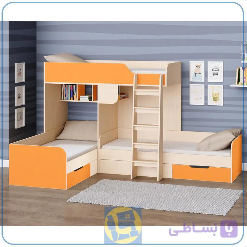 تخت خواب دو طبقه سه نفره TBJ173 — تصویر 1
