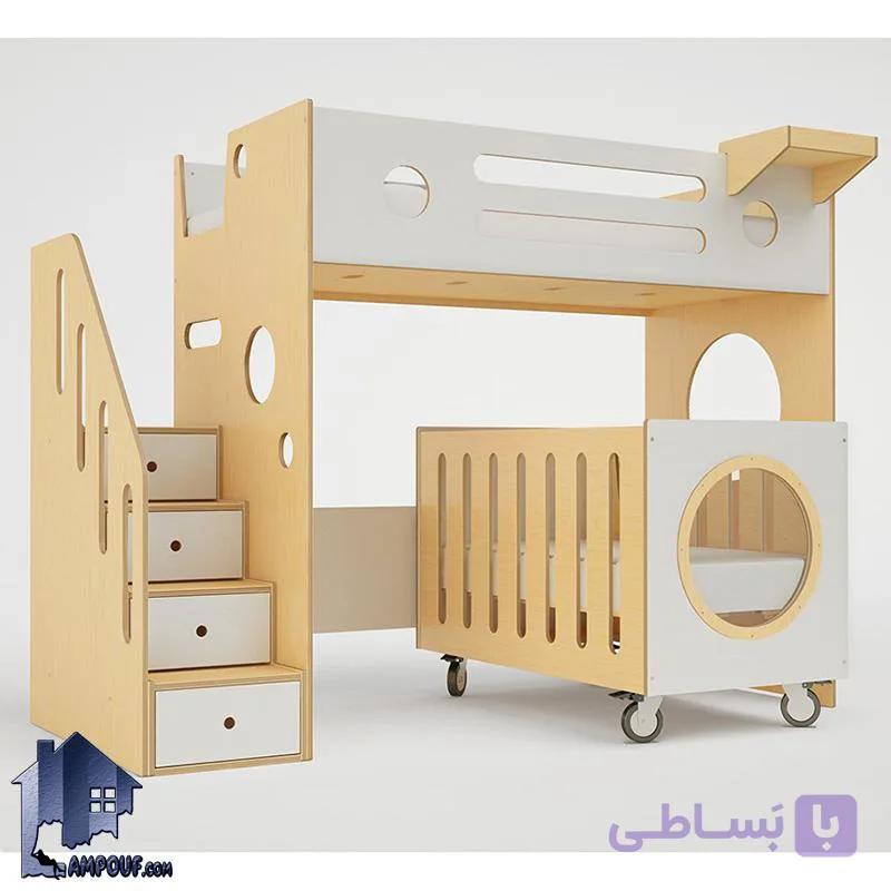 تخت خواب دو طبقه tbj38 — تصویر 1