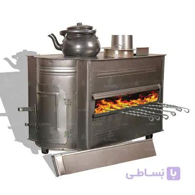 بخاری سه کاره مکعبی هیزمی — تصویر 1