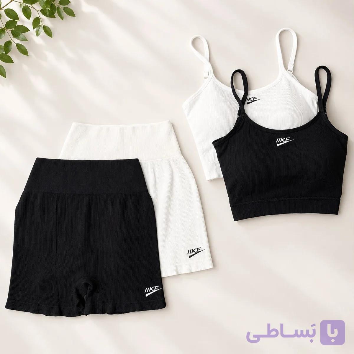 ست نیم تنه و شلوارک اسپرت ls141778 — تصویر 1