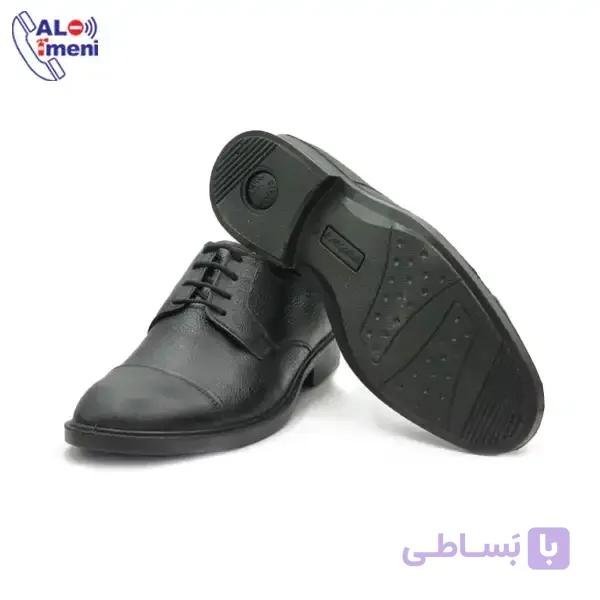 کفش چرم مردانه پرسنلی مدل مهرشاد — تصویر 1