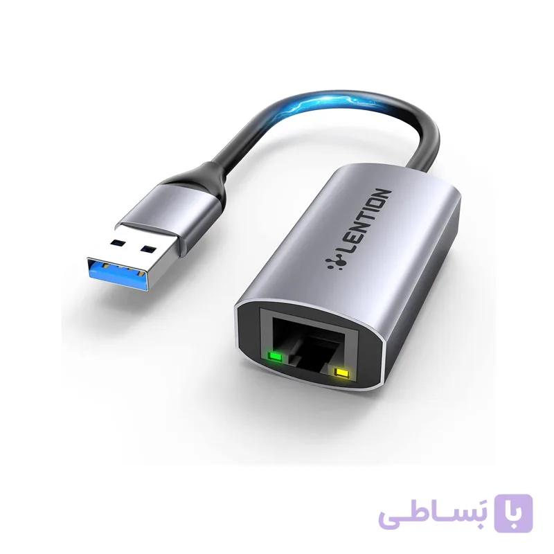 مبدل USB A به HU604 Gigabyte RJ45 — تصویر 1